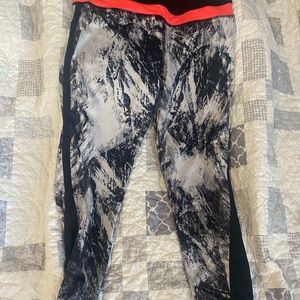 Pink black and white leggings